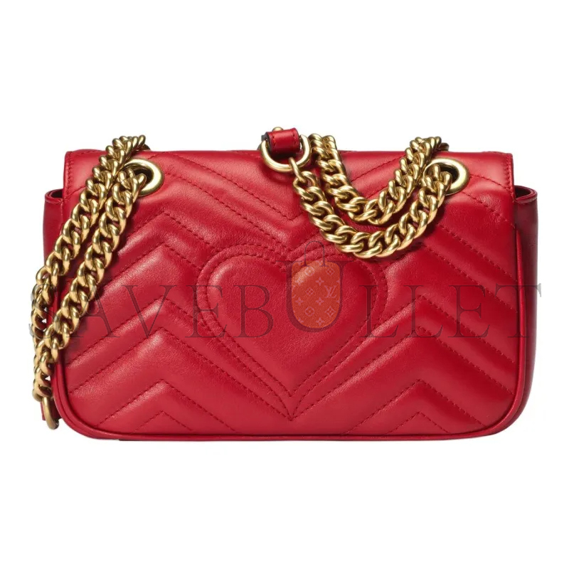 GUCCI GG MARMONT MATELASSÉ MINI BAG ‎446744 (22*13*6cm)
